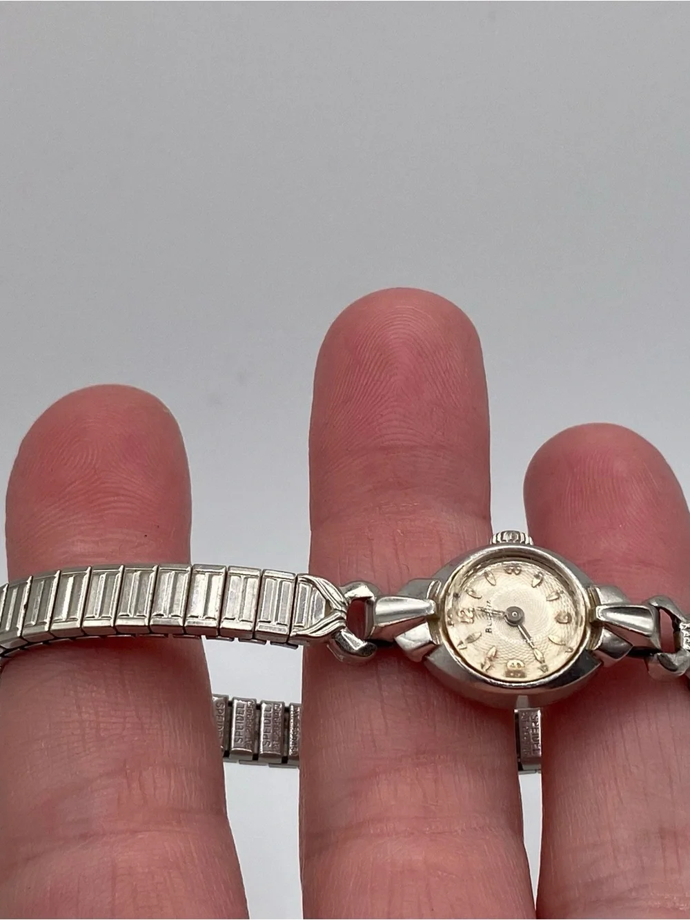 Bulova 10k rolled gold plate U4835 with Seidel  Ladies SilverTone Band Watch